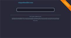 Desktop Screenshot of cirquedusoliel.com